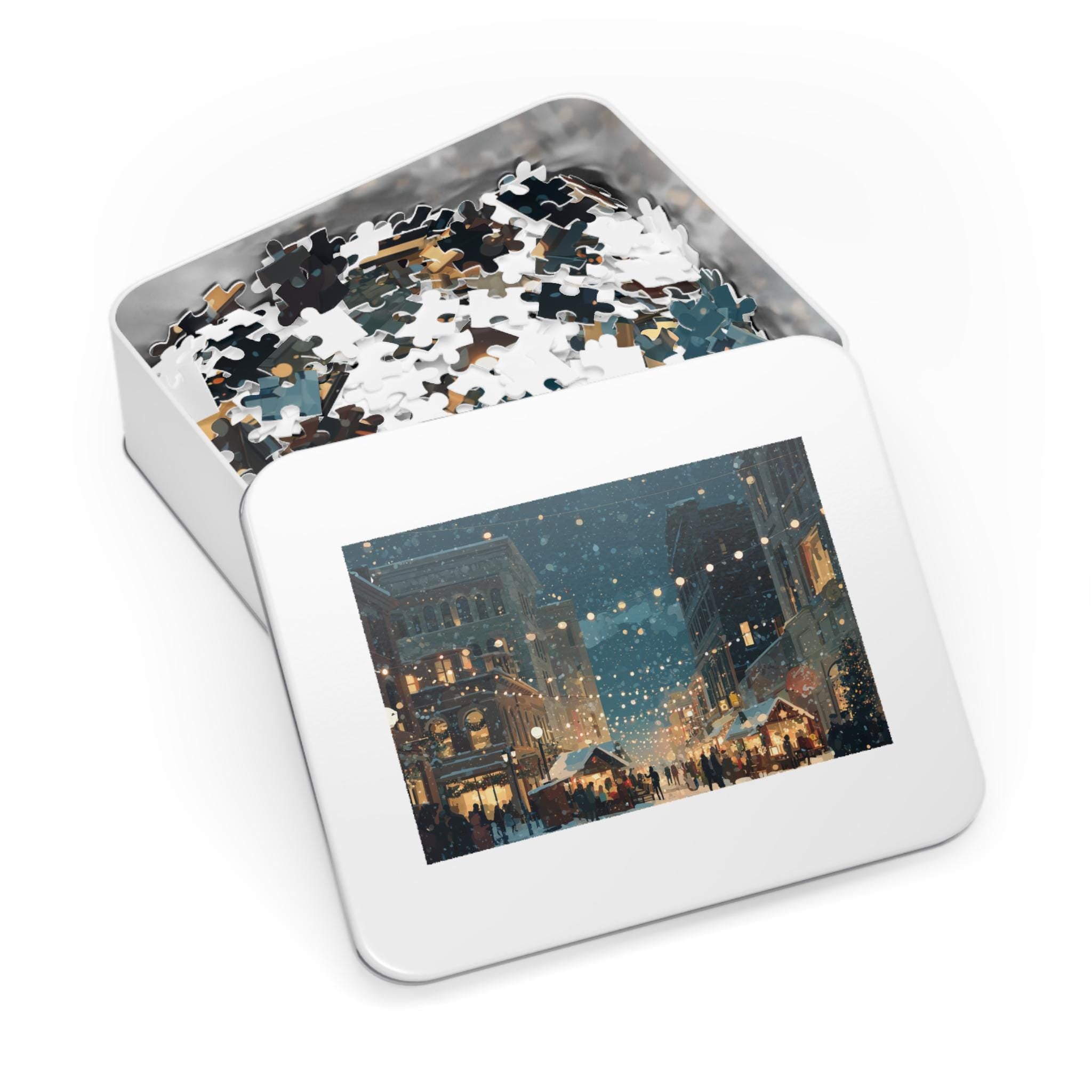 Winnipeg Canada Christmas Puzzle, Personalized Gift Festive Market, Travel Keepsake, Family Holiday Souvenir