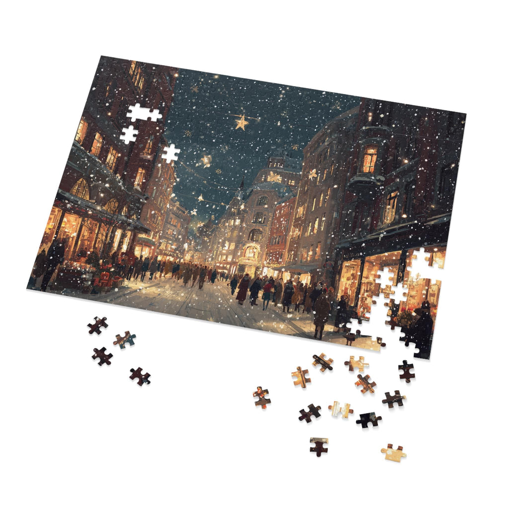 Oslo Norway Christmas Puzzle, Personalized Gift Festive Market, Travel Keepsake, Family Holiday Souvenir