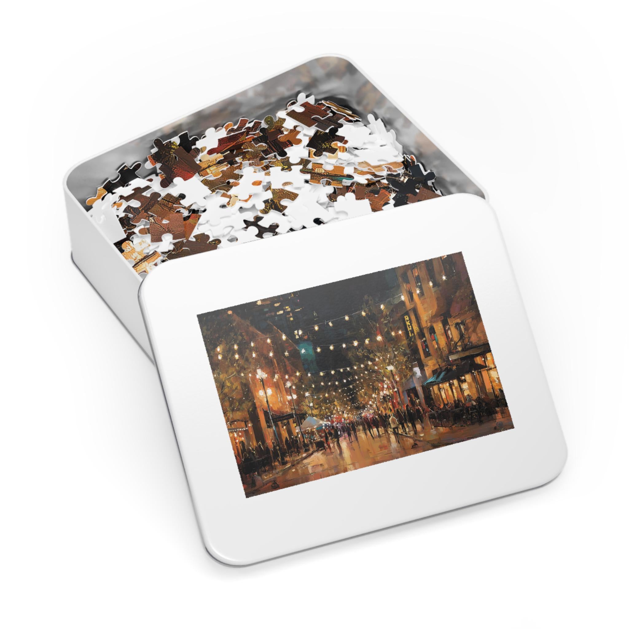 Austin Texas Christmas Puzzle, Personalized Gift Festive Market, Travel Keepsake, Family Holiday Souvenir