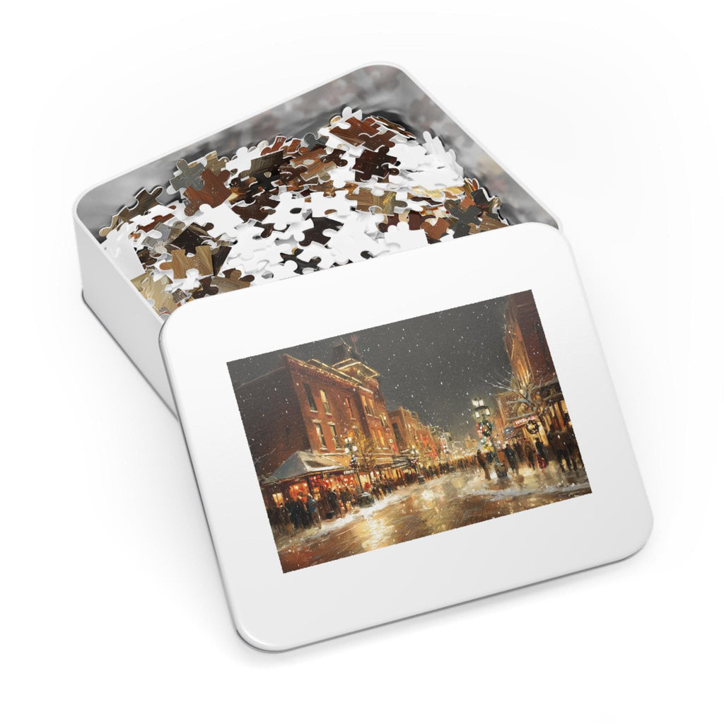 Omaha Nebraska Christmas Puzzle, Personalized Gift Festive Market, Travel Keepsake, Family Holiday Souvenir