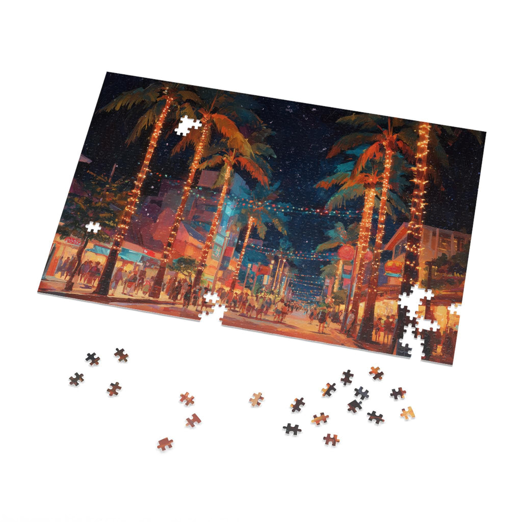 Okinawa Japan Christmas Puzzle, Personalized Gift Festive Market, Travel Keepsake, Family Holiday Souvenir