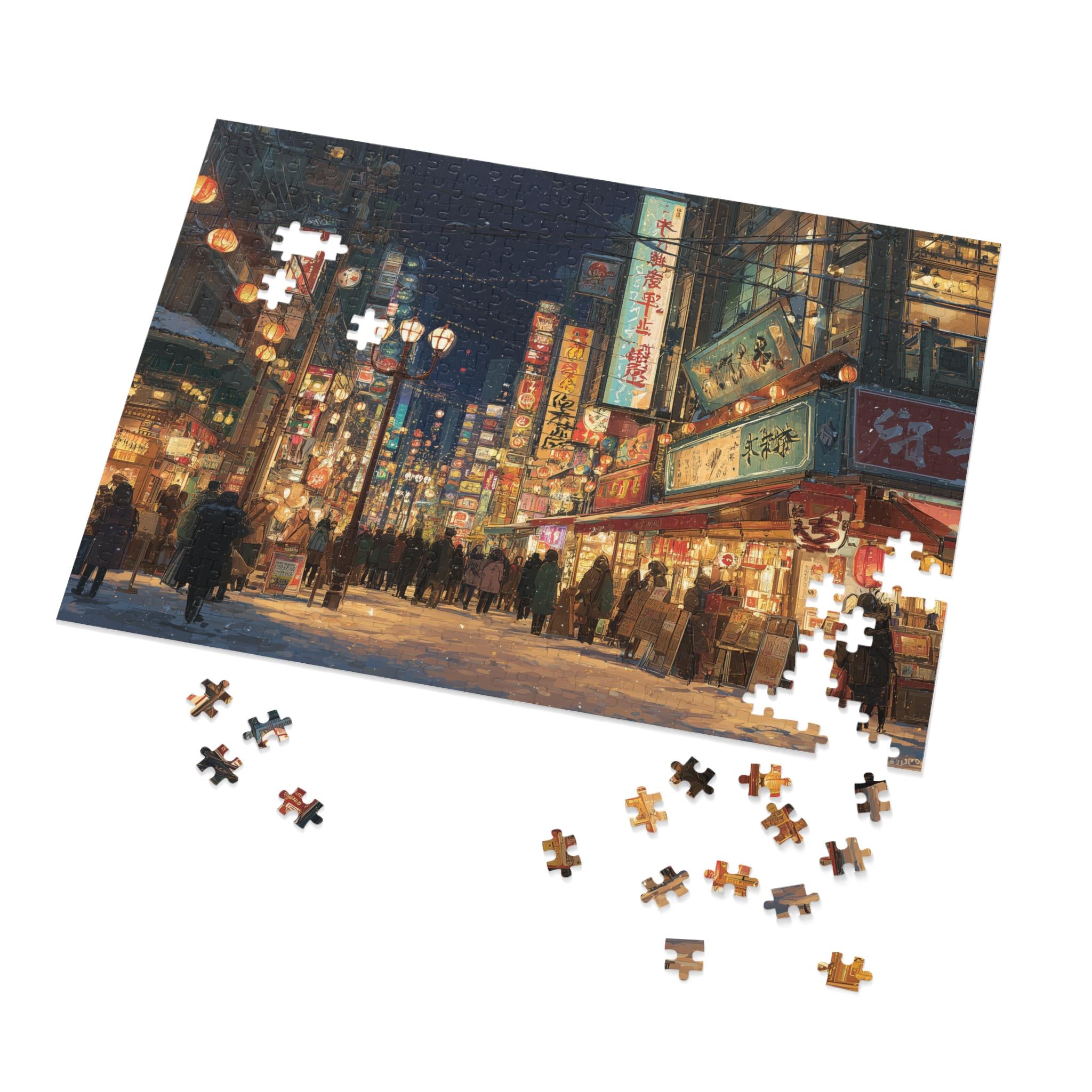 Osaka Christmas Puzzle, Personalized Gift Japan Festive Market, Travel Keepsake, Family Holiday Souvenir