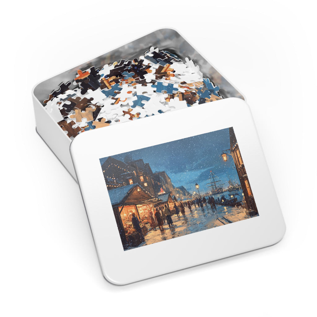 Halifax Canada Christmas Puzzle, Personalized Gift Festive Market, Travel Keepsake, Family Holiday Souvenir