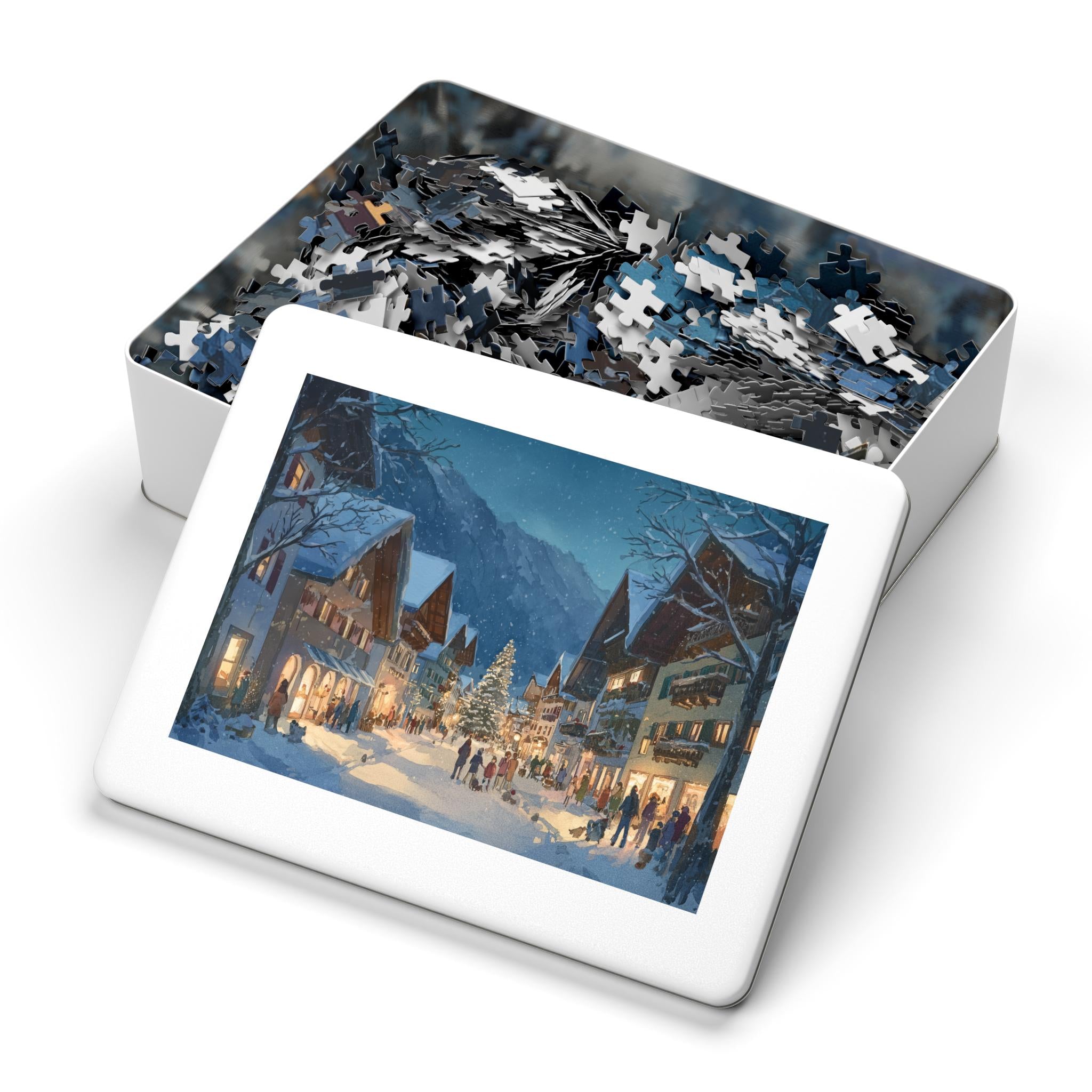 Garmisch Partenkirchen Germany Christmas Puzzle, Personalized Gift Festive Market, Travel Keepsake, Family Holiday Souvenir