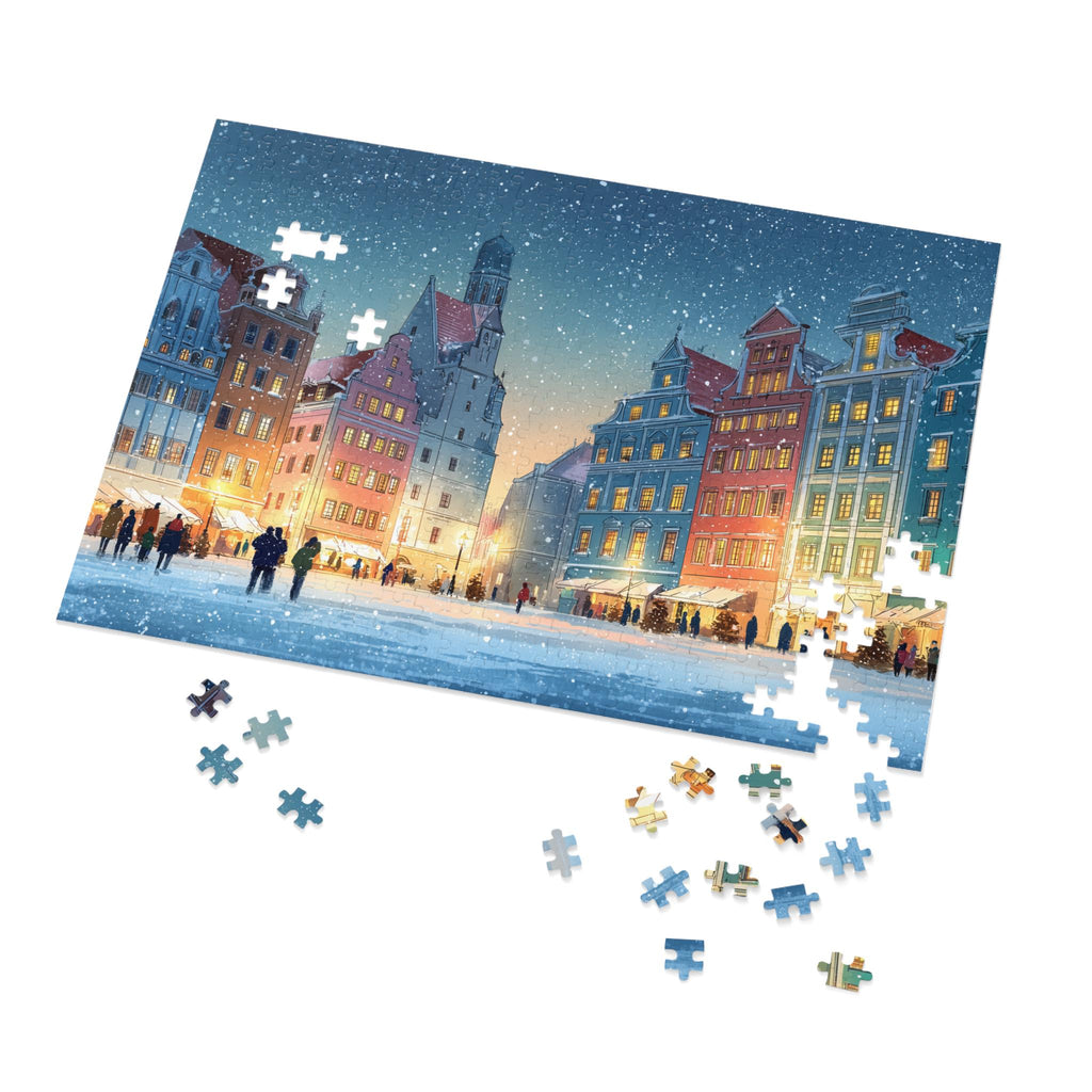 Wroclaw Poland Christmas Puzzle, Personalized Gift Festive Market, Travel Keepsake, Family Holiday Souvenir