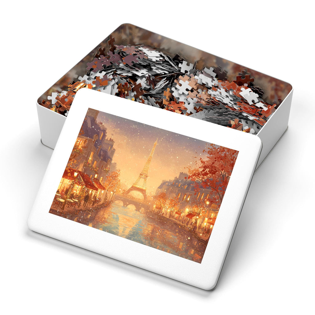 Paris Christmas Puzzle, Personalized Gift France Festive Market, Travel Keepsake, Family Holiday Souvenir