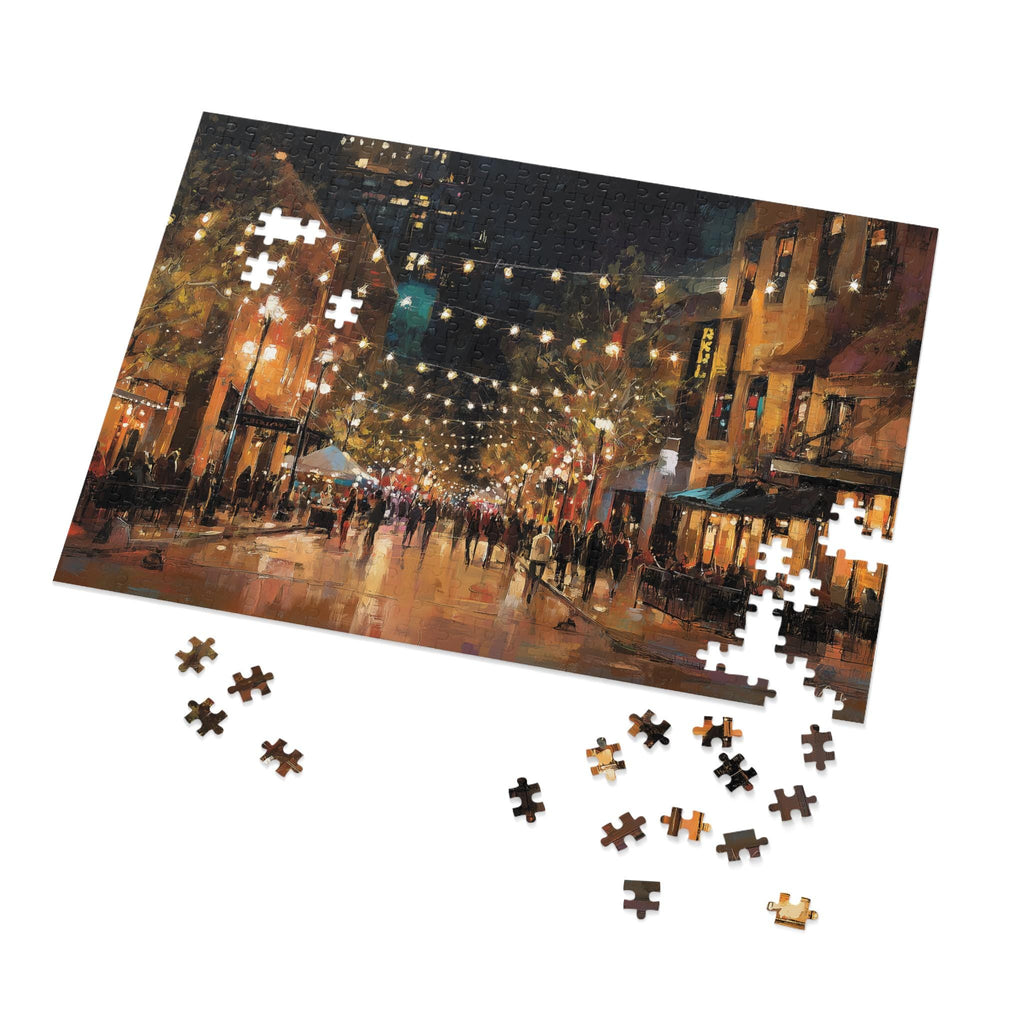 Austin Texas Christmas Puzzle, Personalized Gift Festive Market, Travel Keepsake, Family Holiday Souvenir