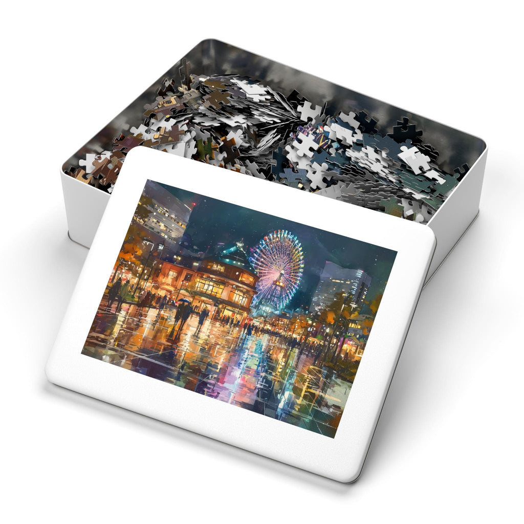 Yokohama Japan Christmas Puzzle, Personalized Gift Festive Market, Travel Keepsake, Family Holiday Souvenir