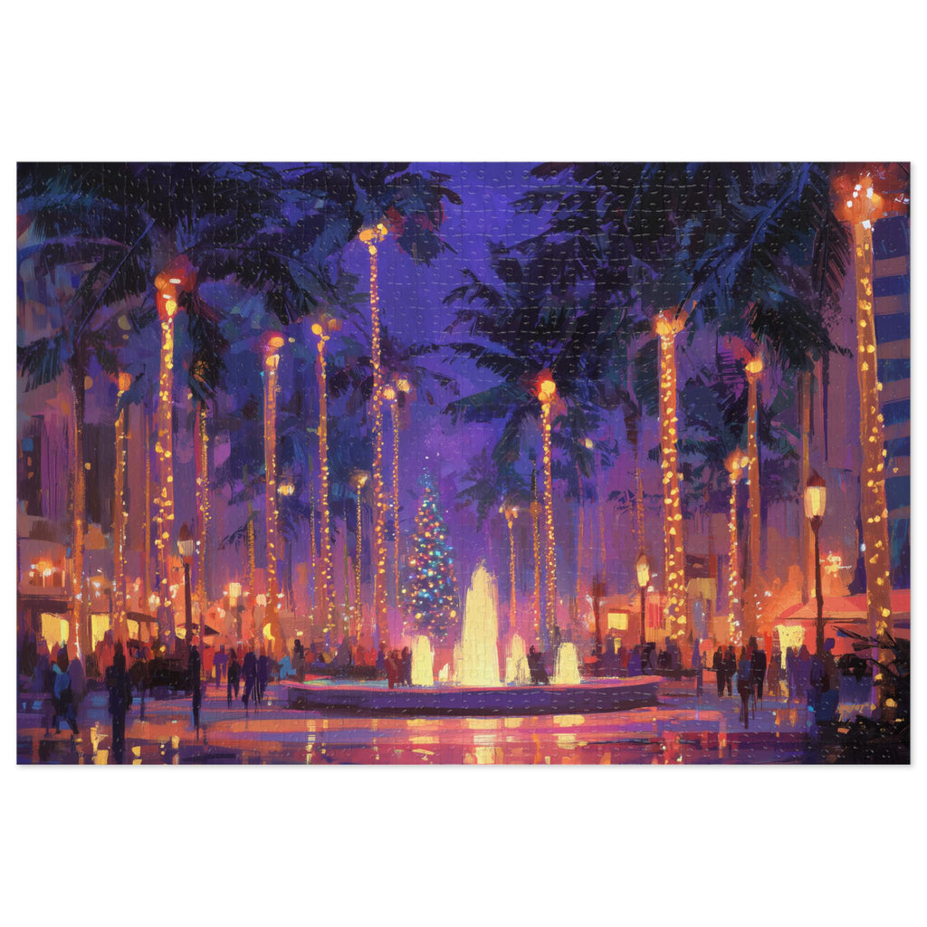 Orlando Florida Christmas Puzzle, Personalized Gift Festive Market, Travel Keepsake, Family Holiday Souvenir