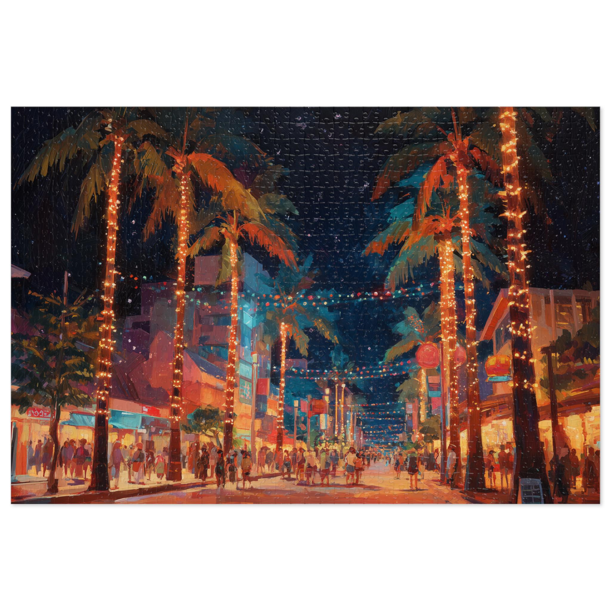 Okinawa Japan Christmas Puzzle, Personalized Gift Festive Market, Travel Keepsake, Family Holiday Souvenir