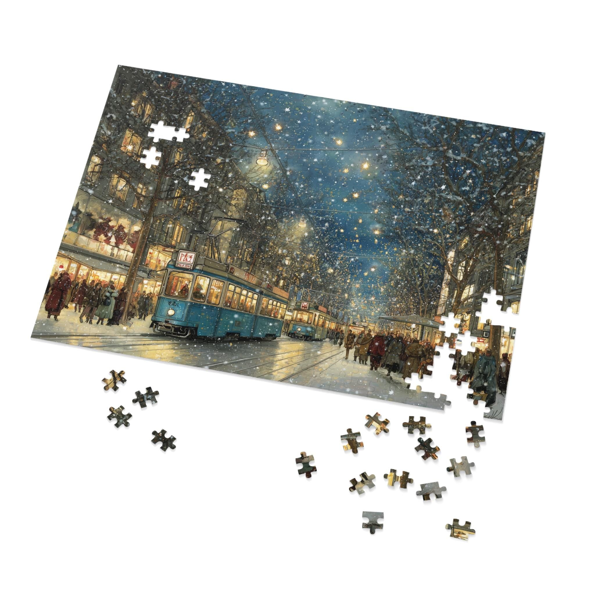 Zurich Switzerland Christmas Puzzle, Personalized Gift Festive Market, Travel Keepsake, Family Holiday Souvenir
