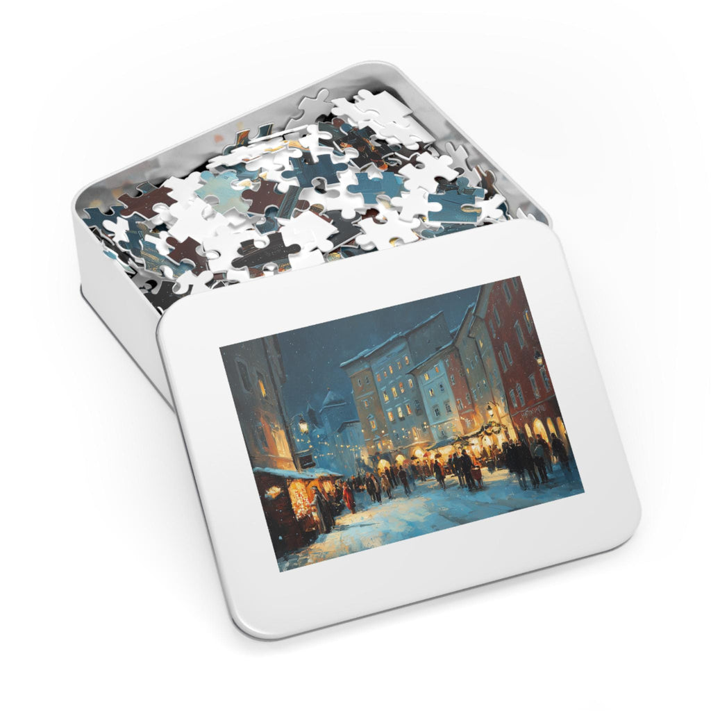 Salzburg Austria Christmas Puzzle, Personalized Gift Festive Market, Travel Keepsake, Family Holiday Souvenir
