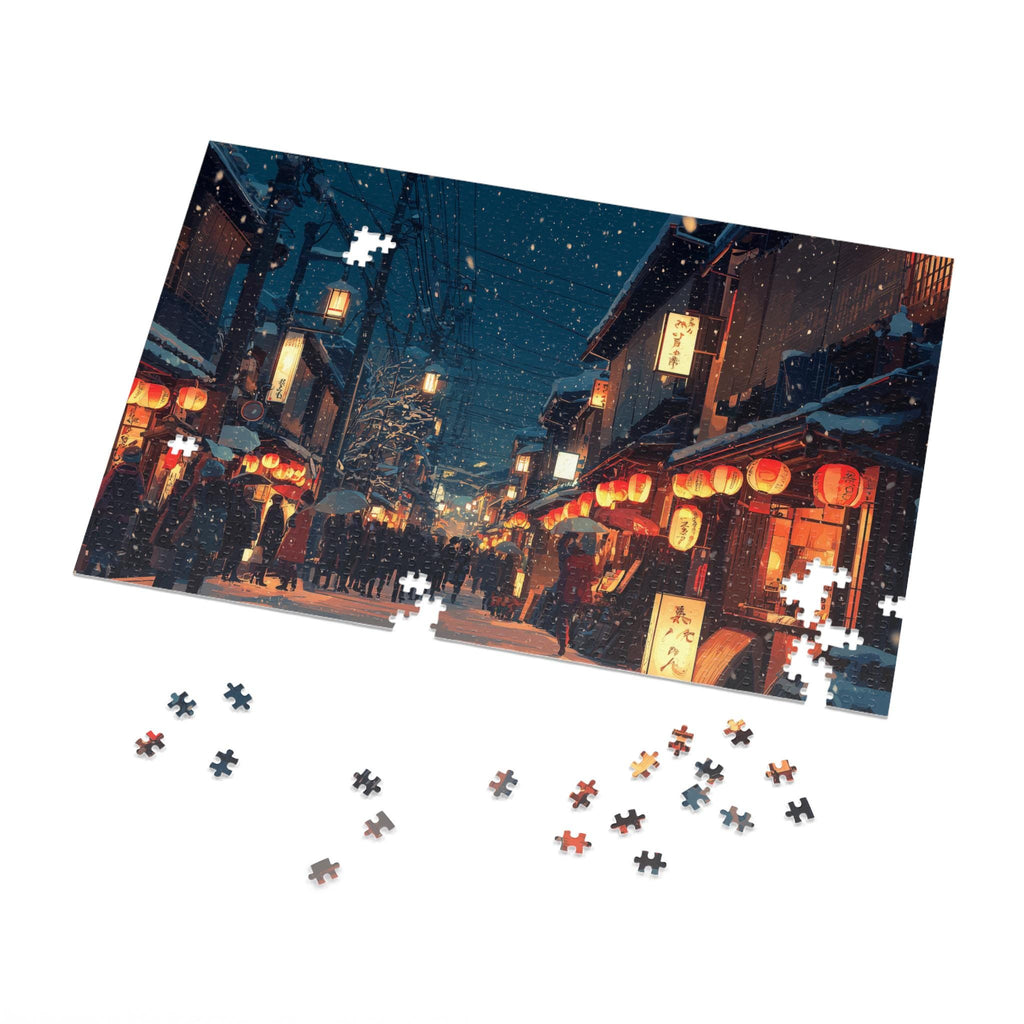 Kyoto Japan Christmas Puzzle, Personalized Gift Festive Market, Travel Keepsake, Family Holiday Souvenir