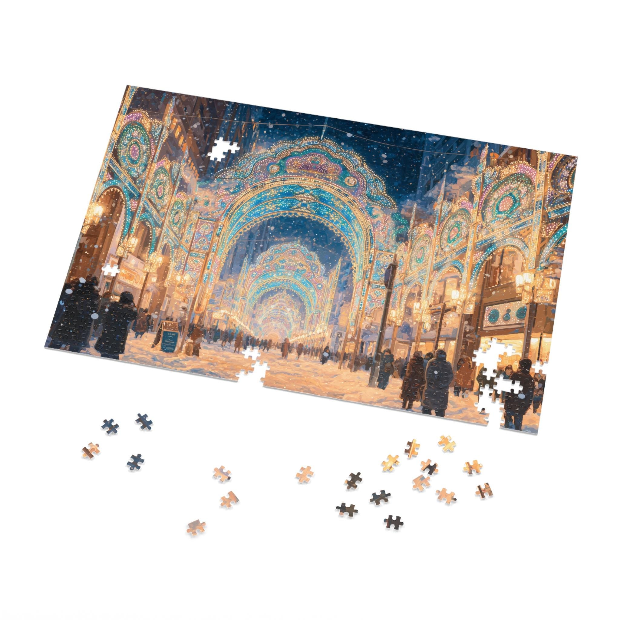 Kobe Japan Christmas Puzzle, Personalized Gift Festive Market, Travel Keepsake, Family Holiday Souvenir