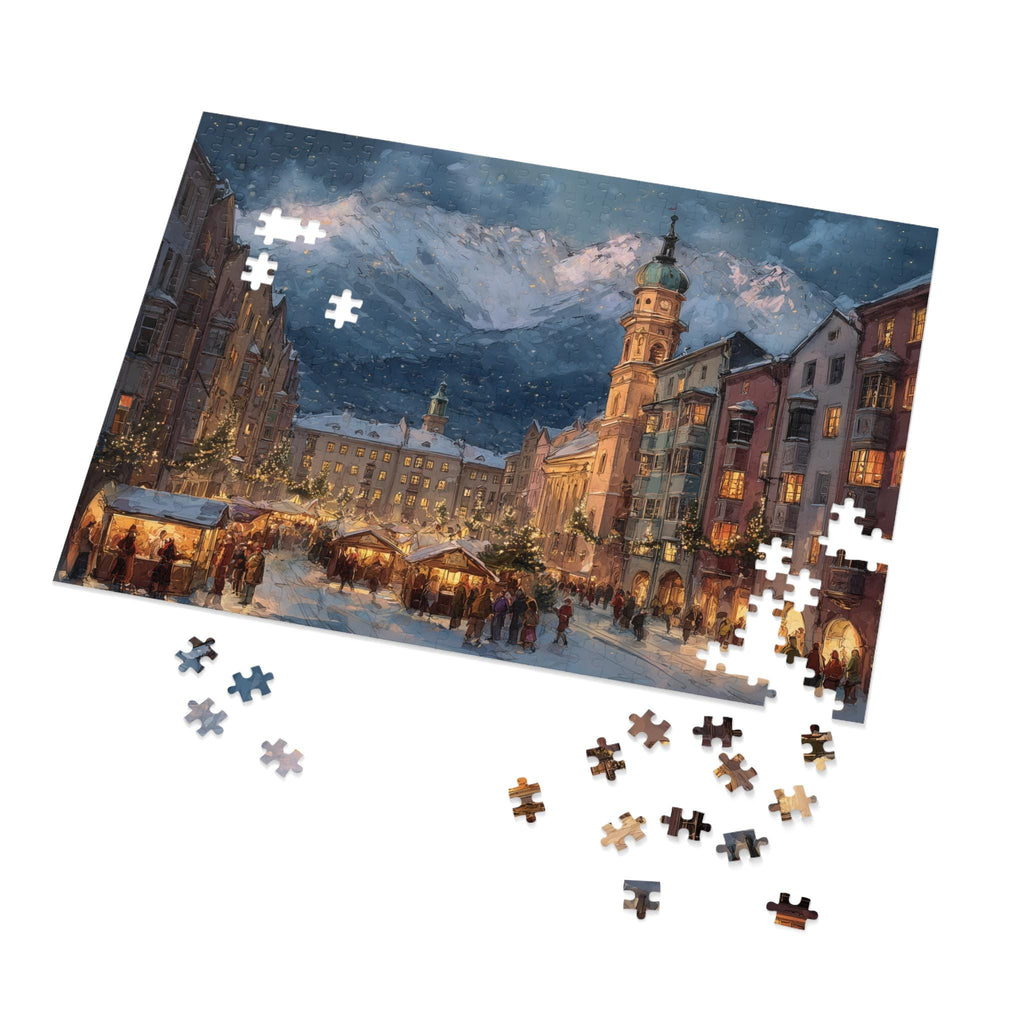 Innsbruck Austria Christmas Puzzle, Personalized Gift Festive Market, Travel Keepsake, Family Holiday Souvenir