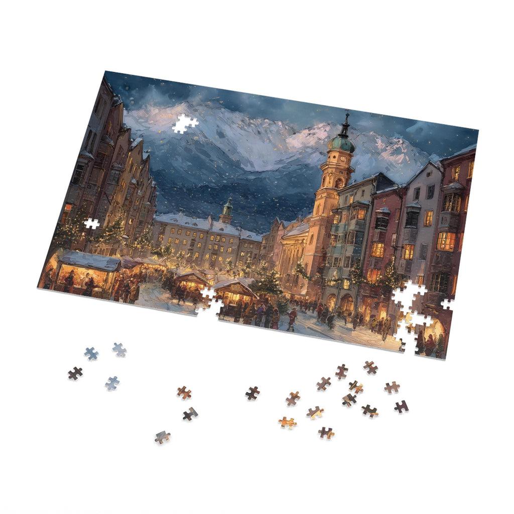 Innsbruck Austria Christmas Puzzle, Personalized Gift Festive Market, Travel Keepsake, Family Holiday Souvenir