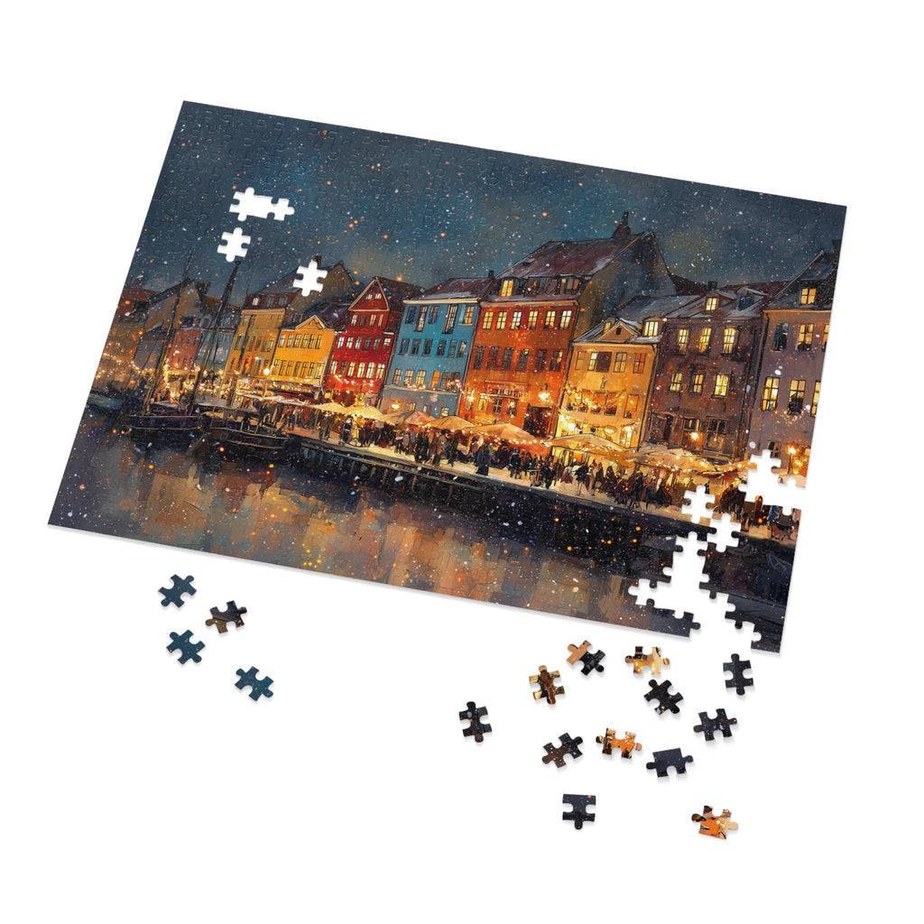 Copenhagen  Denmark Christmas Puzzle, Personalized Gift Festive Market, Travel Keepsake, Family Holiday Souvenir