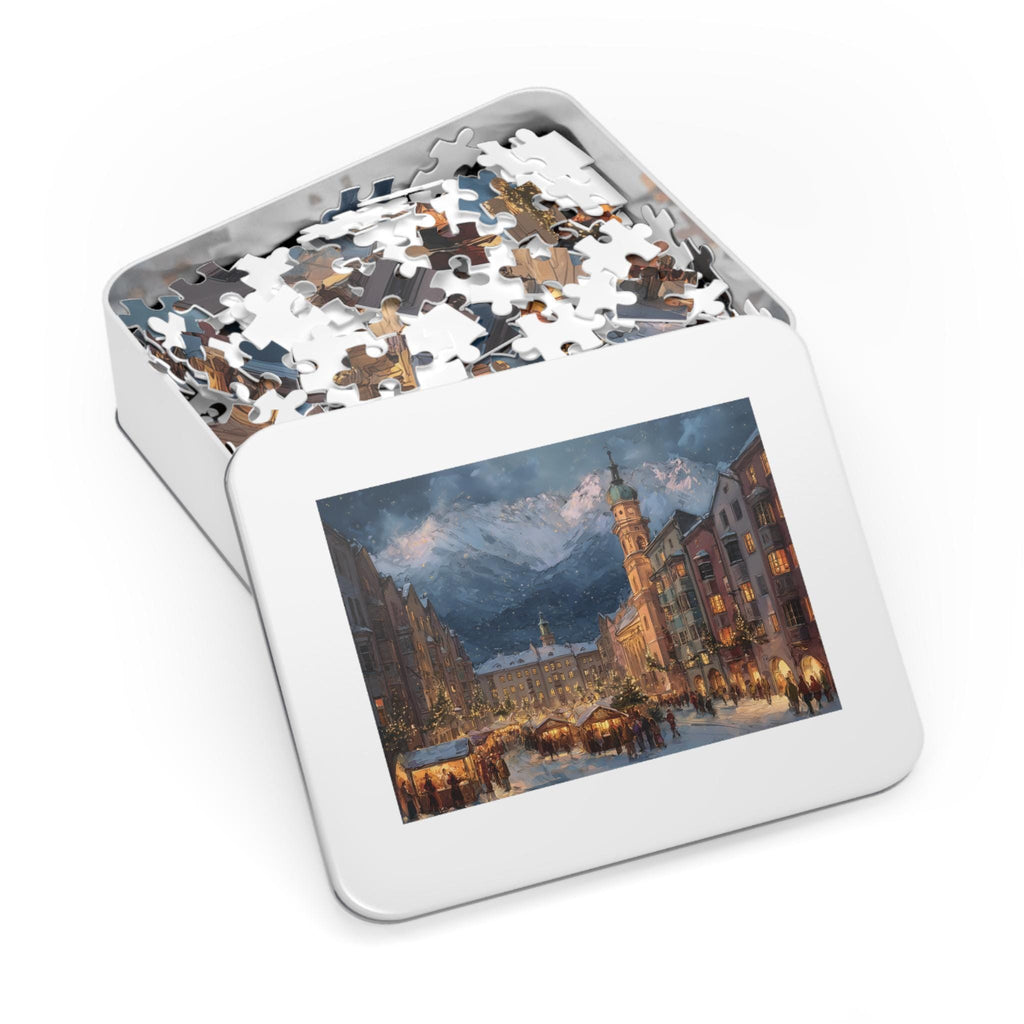 Innsbruck Austria Christmas Puzzle, Personalized Gift Festive Market, Travel Keepsake, Family Holiday Souvenir