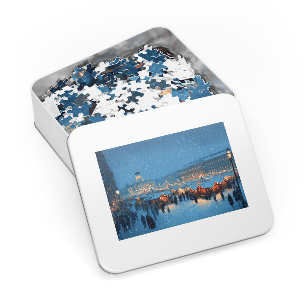 Helsinki Finland Christmas Puzzle, Personalized Gift Festive Market, Travel Keepsake, Family Holiday Souvenir