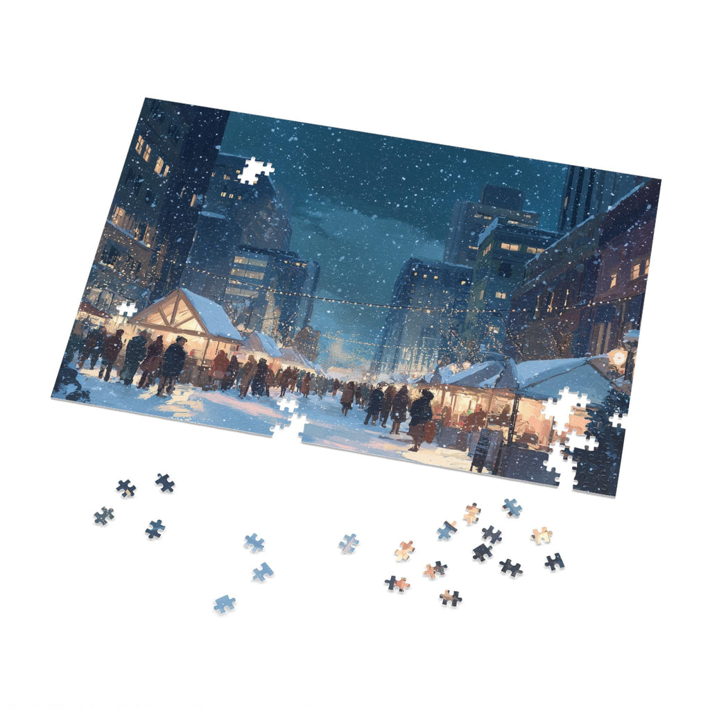 De Moines iowa Christmas Puzzle, Personalized Gift Festive Market, Travel Keepsake, Family Holiday Souvenir