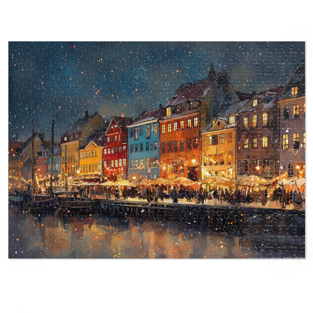 Copenhagen  Denmark Christmas Puzzle, Personalized Gift Festive Market, Travel Keepsake, Family Holiday Souvenir