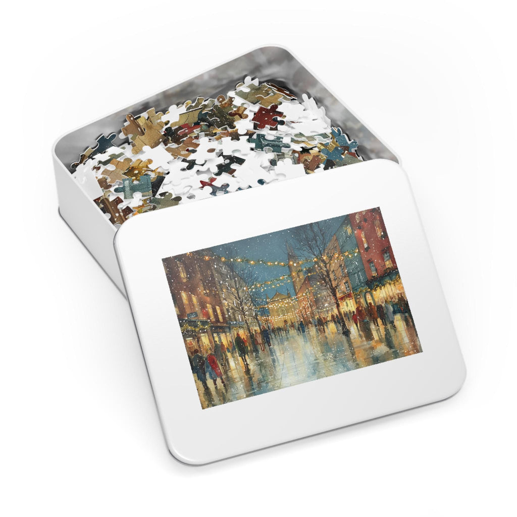 Dublin Ireland Christmas Puzzle, Personalized Gift Festive Market, Travel Keepsake, Family Holiday Souvenir