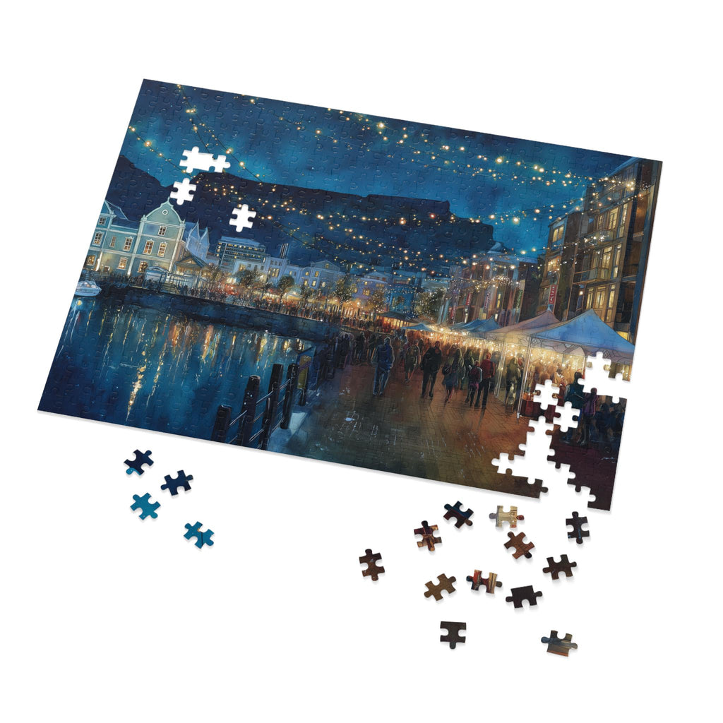 Cape Town South Africa Christmas Puzzle, Personalized Gift Festive Market, Travel Keepsake, Family Holiday Souvenir