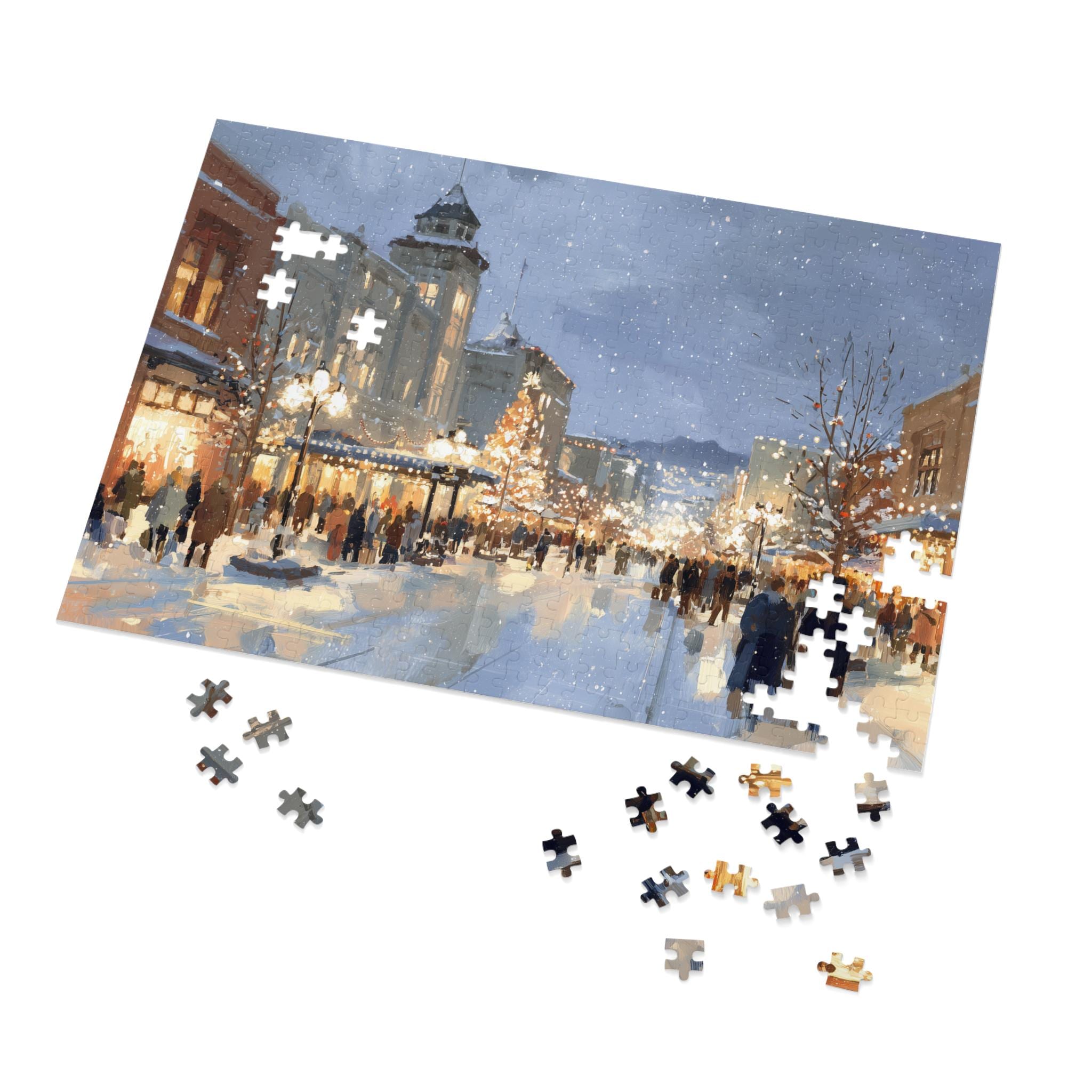 Boise Idaho Christmas Puzzle, Personalized Gift Festive Market, Travel Keepsake, Family Holiday Souvenir