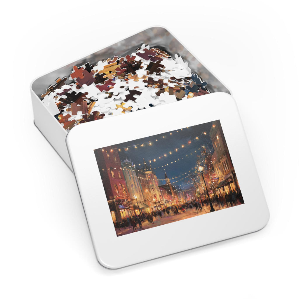 Birmingham Alabama Christmas Puzzle, Personalized Gift Festive Market, Travel Keepsake, Family Holiday Souvenir