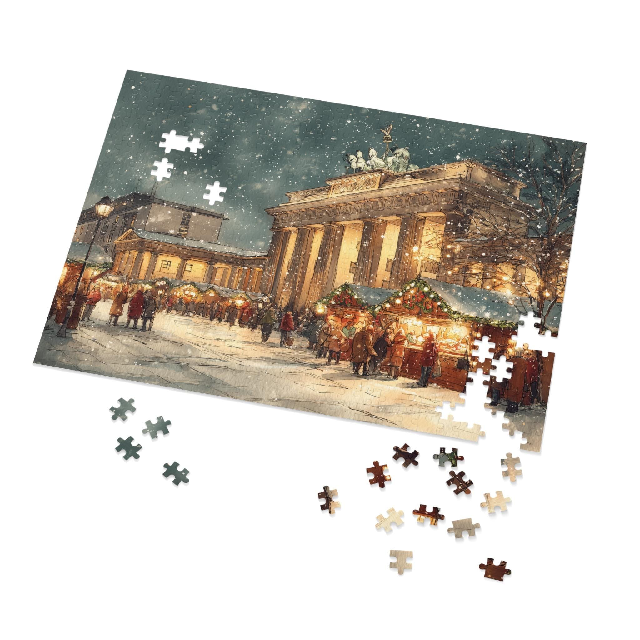 Berlin Germany Christmas Puzzle, Personalized Gift Festive Market, Travel Keepsake, Family Holiday Souvenir