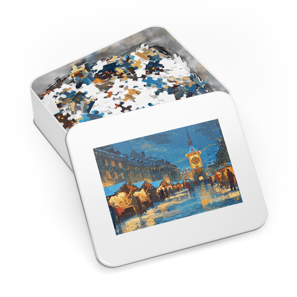 Bern Switzerland Christmas Puzzle, Personalized Gift Festive Market, Travel Keepsake, Family Holiday Souvenir