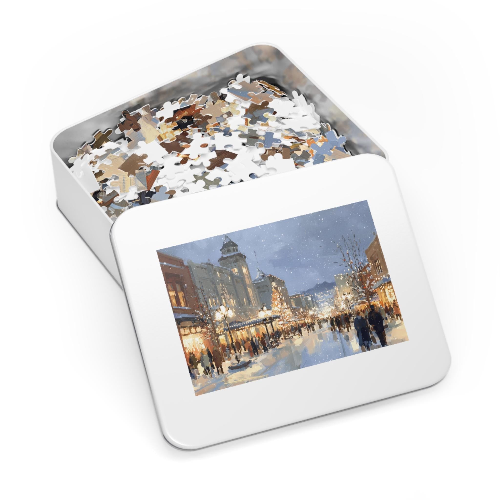 Boise Idaho Christmas Puzzle, Personalized Gift Festive Market, Travel Keepsake, Family Holiday Souvenir