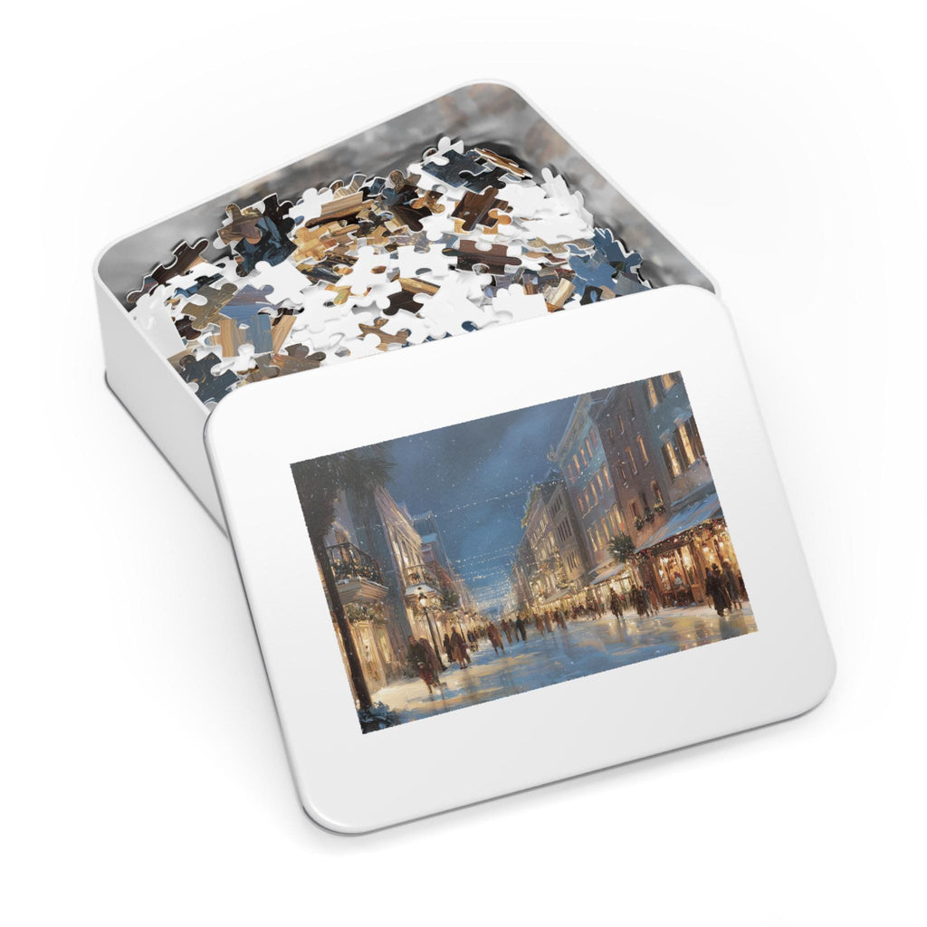 Charleston West Virginia Christmas Puzzle, Personalized Gift Festive Market, Travel Keepsake, Family Holiday Souvenir