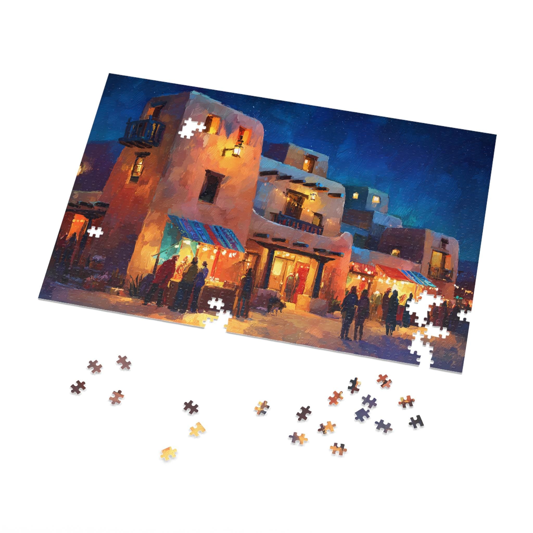 Albuquerques New Mexico Christmas Puzzle, Personalized Gift Festive Market, Travel Keepsake, Family Holiday Souvenir