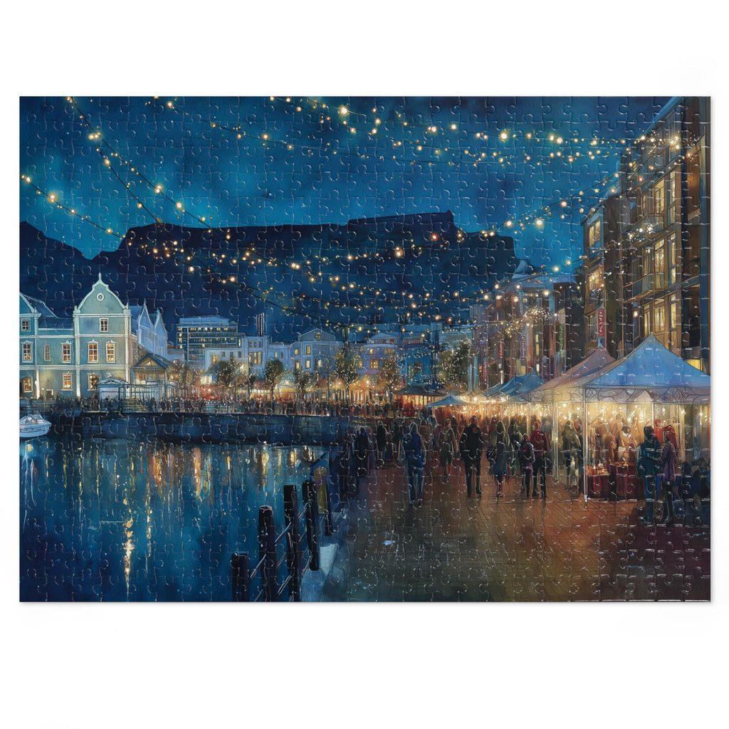 Cape Town South Africa Christmas Puzzle, Personalized Gift Festive Market, Travel Keepsake, Family Holiday Souvenir