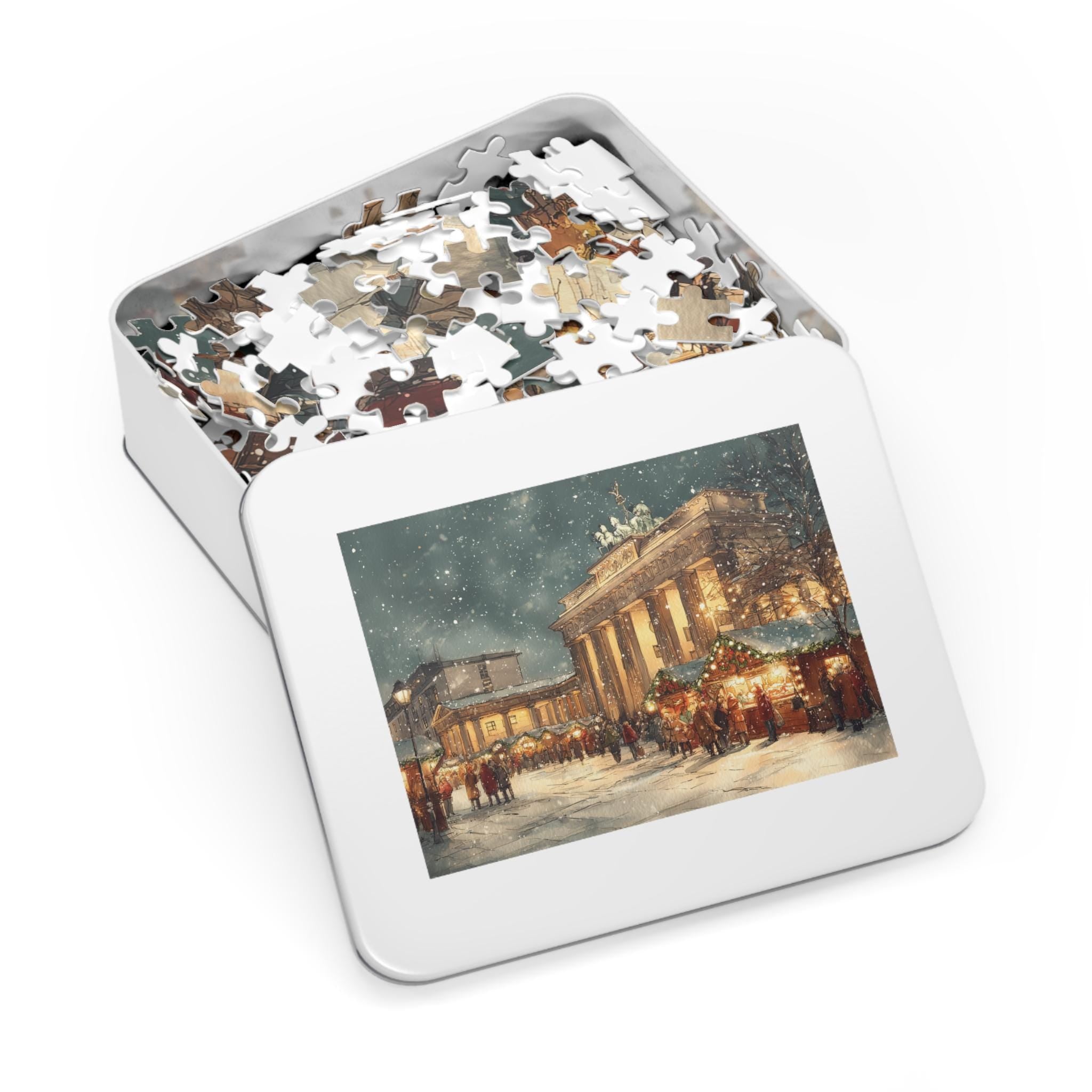 Berlin Germany Christmas Puzzle, Personalized Gift Festive Market, Travel Keepsake, Family Holiday Souvenir
