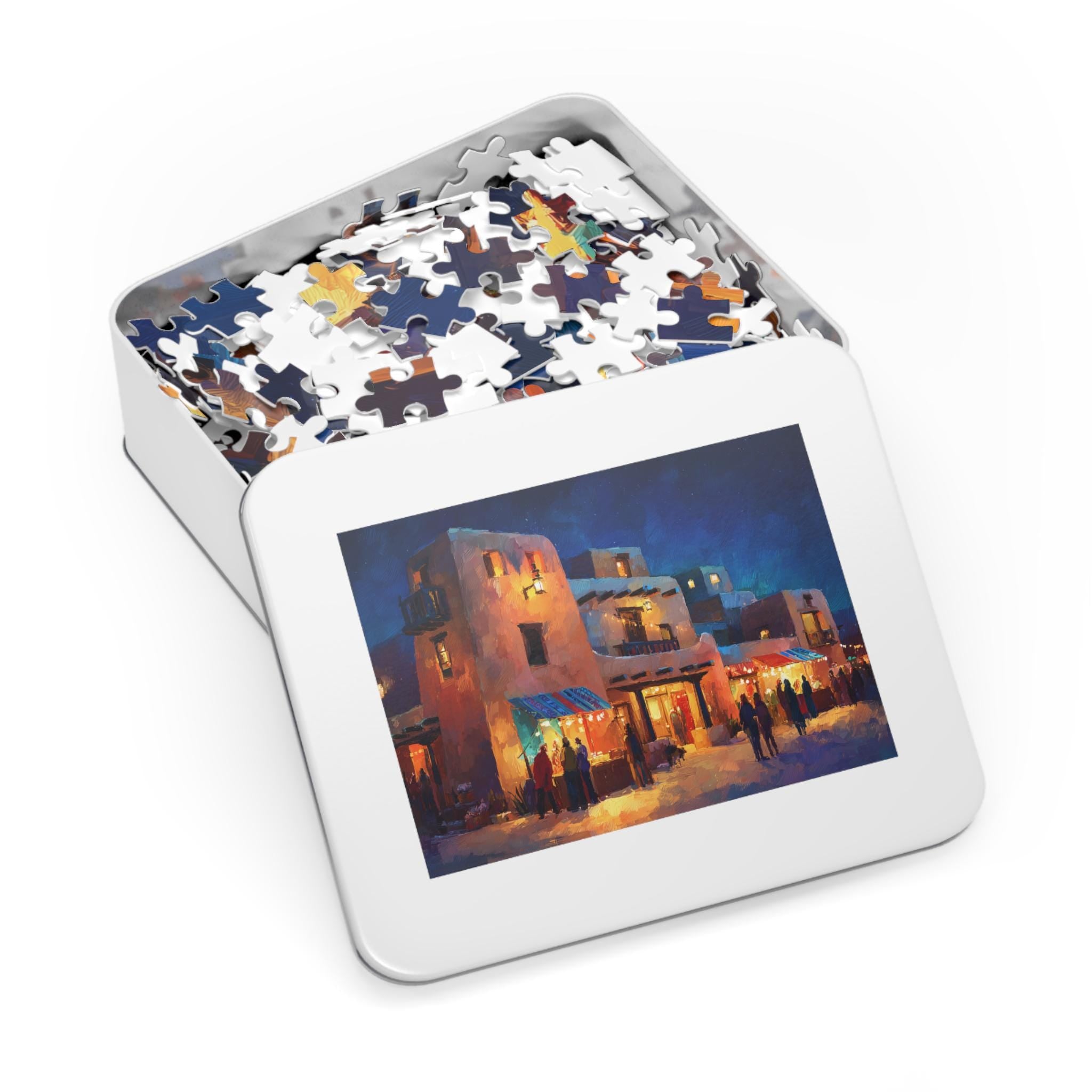 Albuquerques New Mexico Christmas Puzzle, Personalized Gift Festive Market, Travel Keepsake, Family Holiday Souvenir