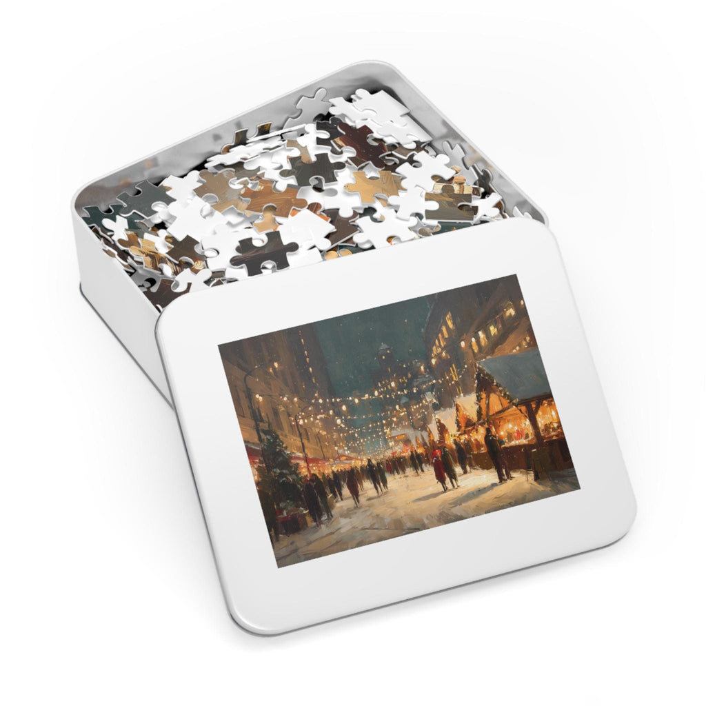 Milwaukee Wisconsin Christmas Puzzle, Personalized Gift Festive Market, Travel Keepsake, Family Holiday Souvenir