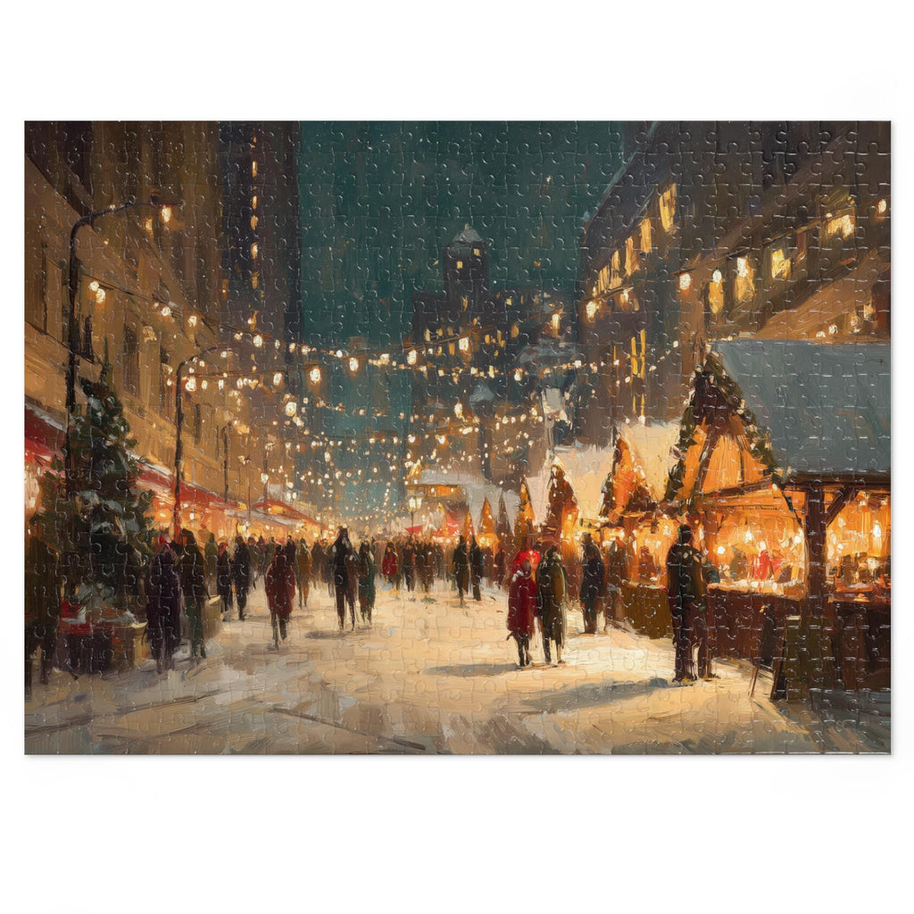 Milwaukee Wisconsin Christmas Puzzle, Personalized Gift Festive Market, Travel Keepsake, Family Holiday Souvenir