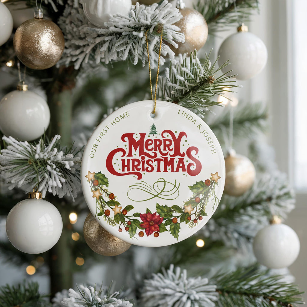 Personalized Vintage Couple Ornament, Ornament, Custom Bauble Wedding Gift, Custom Keepsake