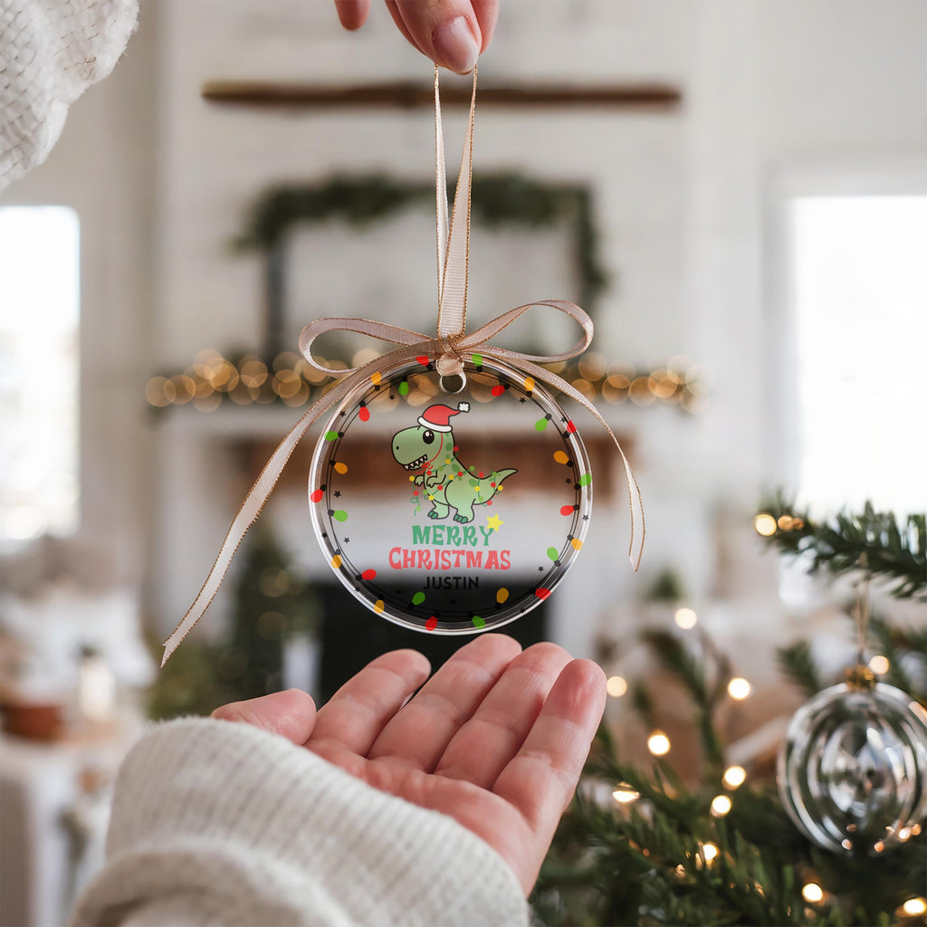 Baby Boy First Christmas Ornament, Personalized Babule, Custom Xmas Decor, New Parent gift