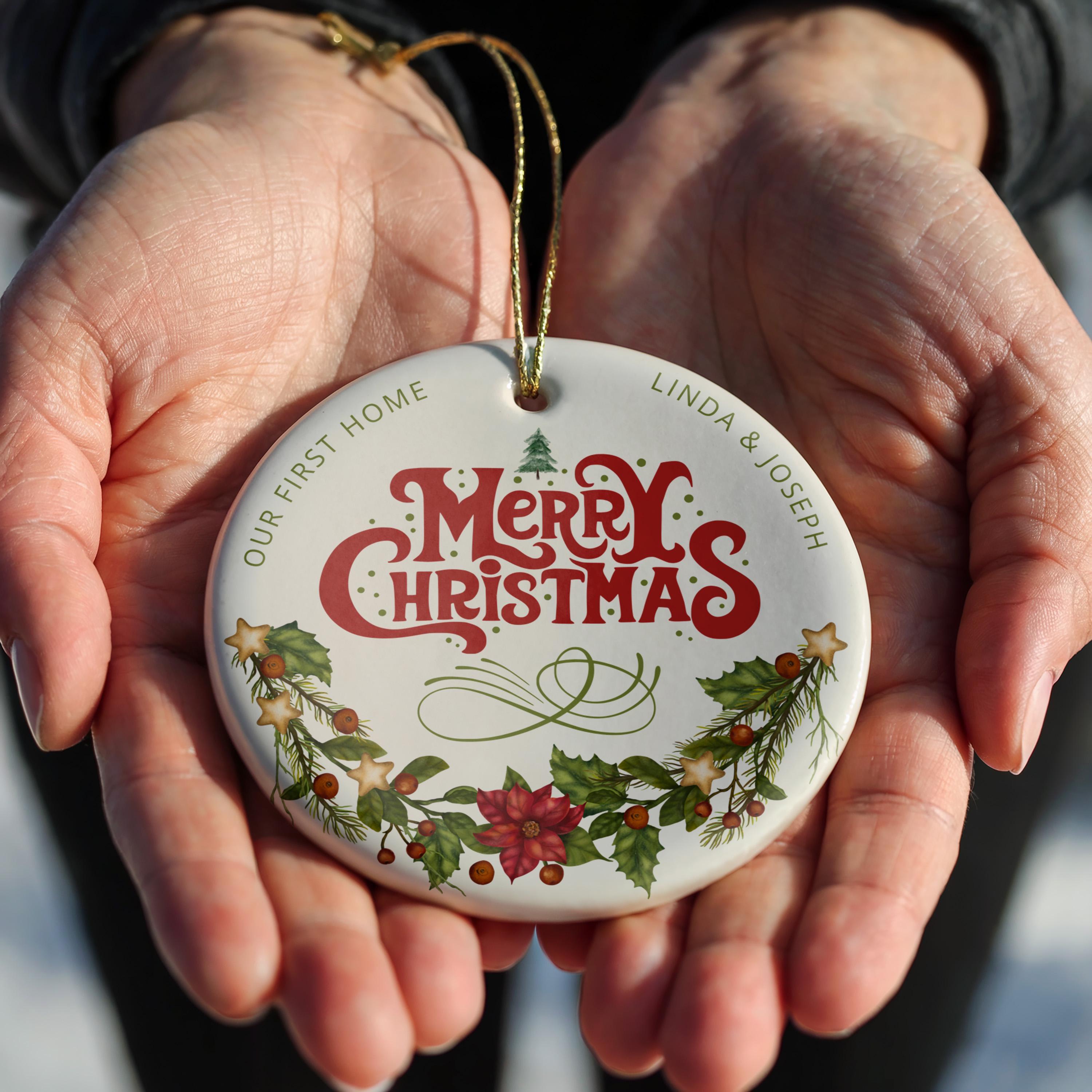 Personalized Vintage Couple Ornament, Ornament, Custom Bauble Wedding Gift, Custom Keepsake