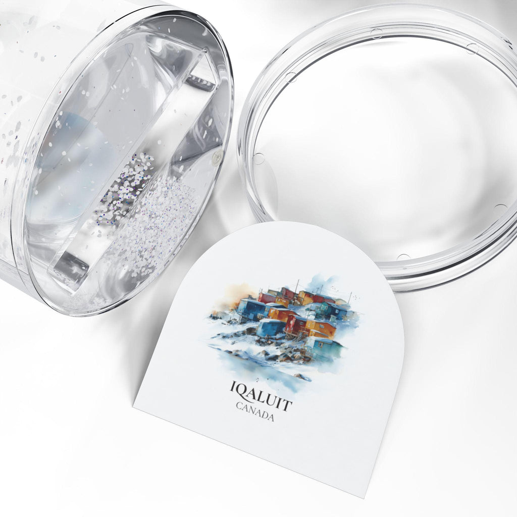 Iqaluit Nunavut Snow Globe, Personalized Watercolor, Custom Travel Souvenir Keepsake City Dome