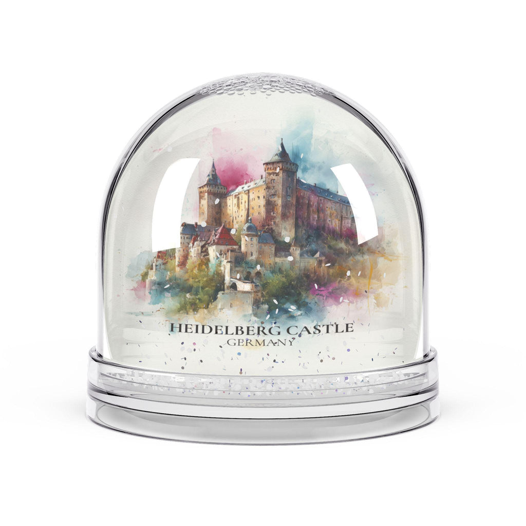 Heidelberg Castle Germany Snow Globe, Personalized Watercolor, Custom Travel Souvenir Keepsake City Dome