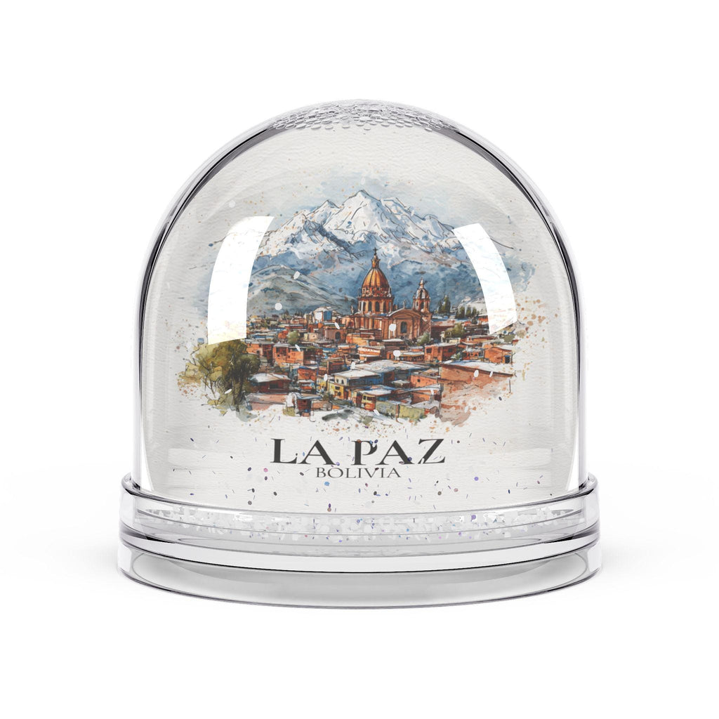 La Paz Bolivia Snow Globe, Personalized Watercolor, Custom Travel Souvenir Keepsake City Dome