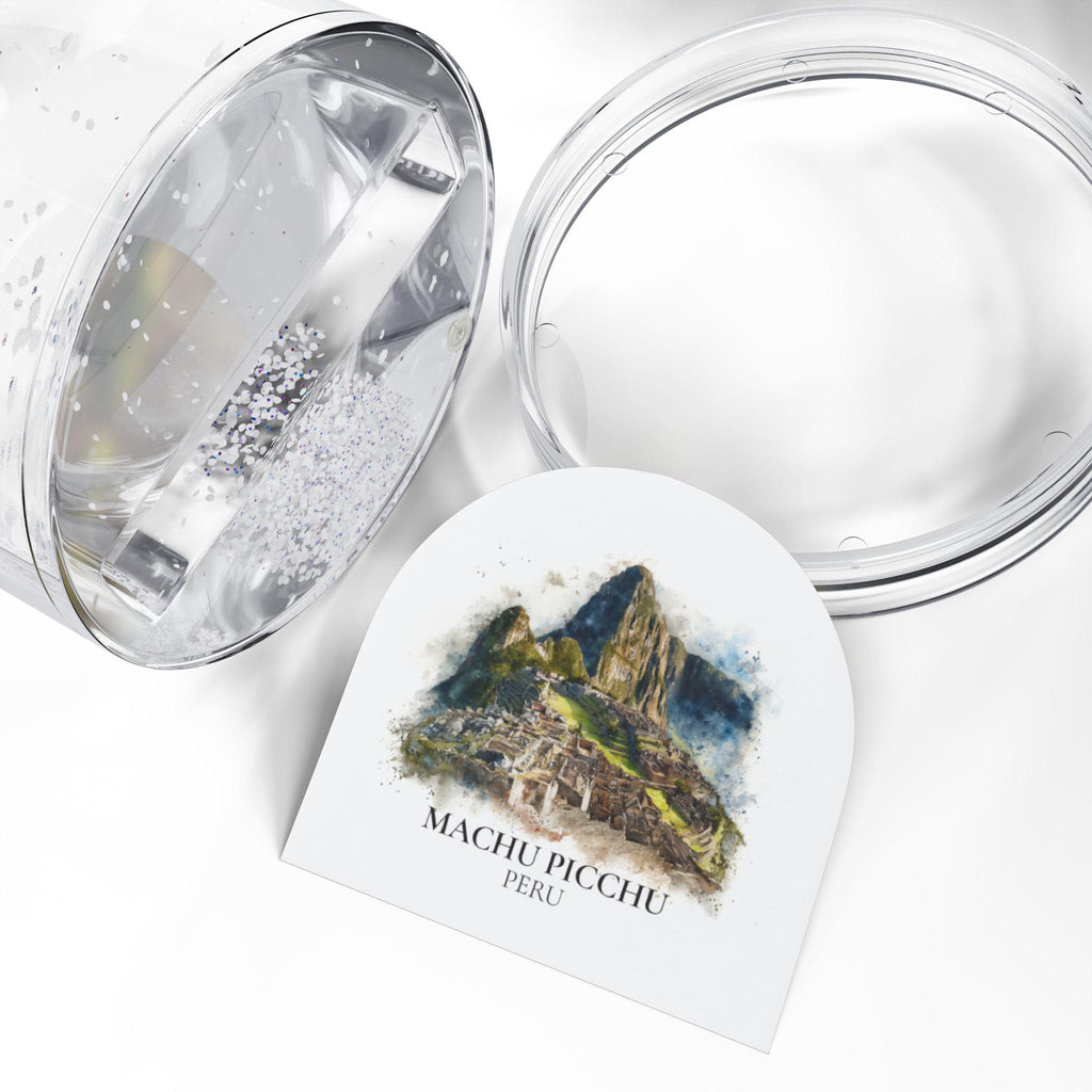 Machu Picchu Peru Snow Globe, Personalized Watercolor, Custom Travel Souvenir Keepsake City Dome