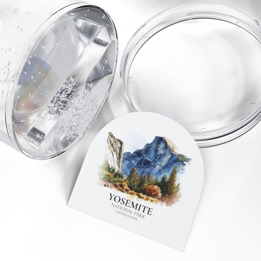 Yosemite National Park United States Snow Globe, Personalized Watercolor, Custom Travel Souvenir Keepsake City Dome
