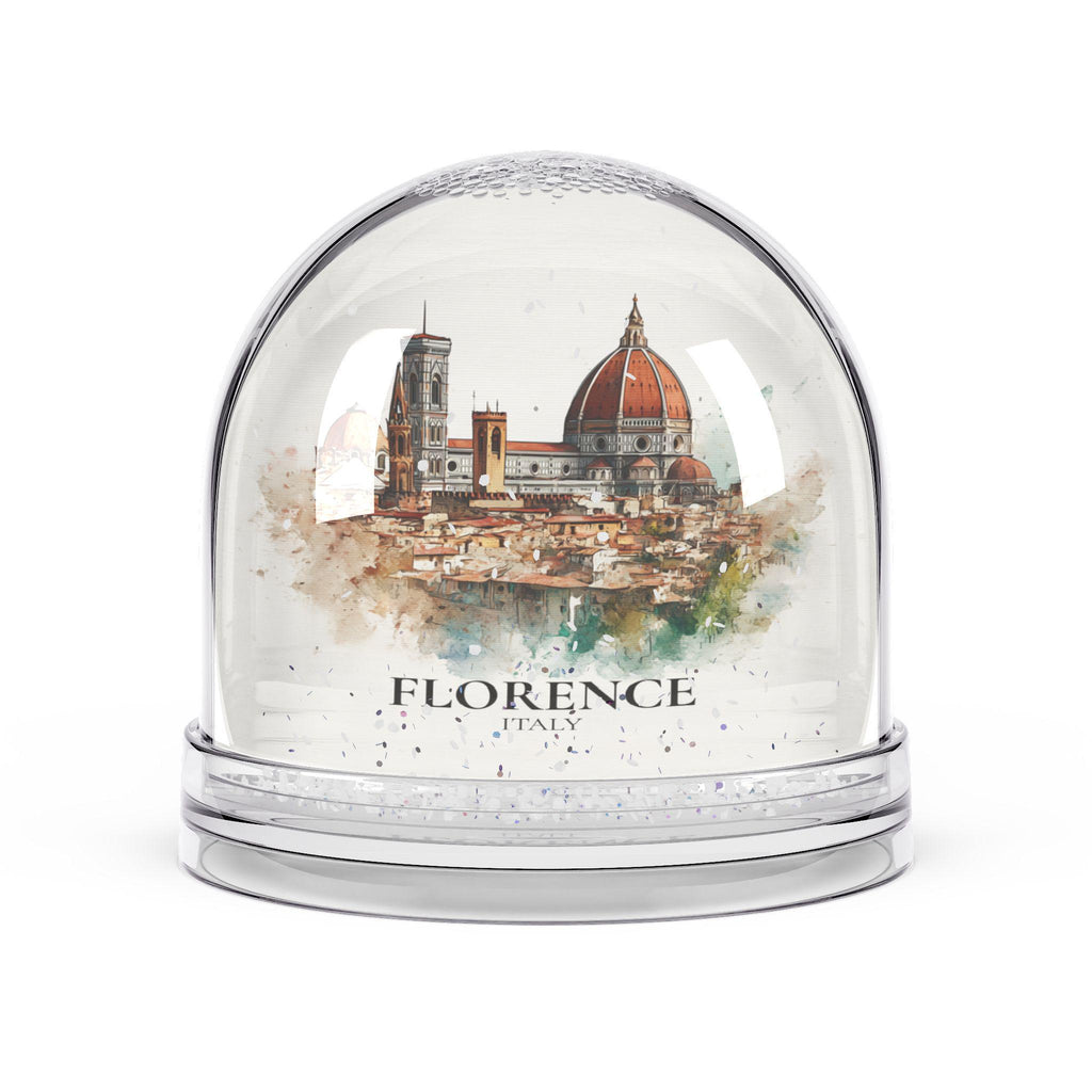 Florence Italy Snow Globe, Personalized Watercolor, Custom Travel Souvenir Keepsake City Dome