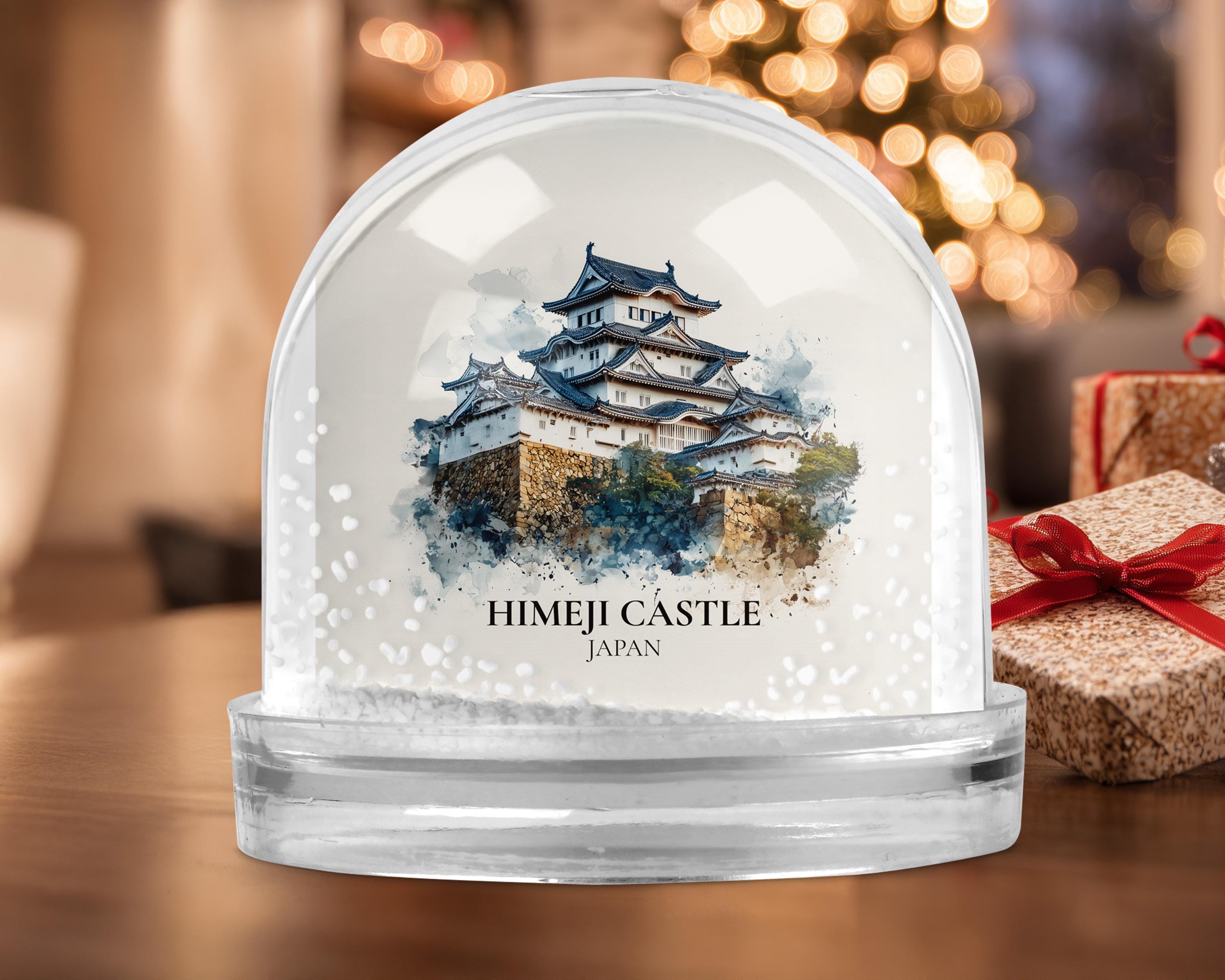Himeji Castle Japan Snow Globe, Personalized Watercolor, Custom Travel Souvenir Keepsake City Dome