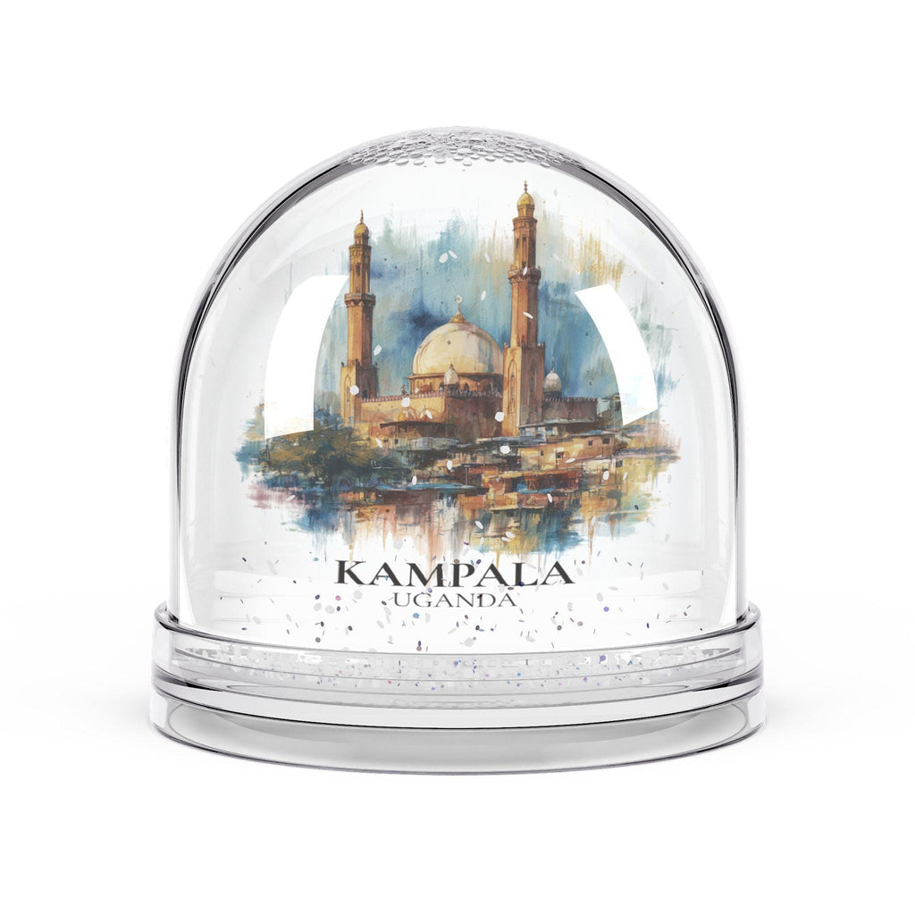 Kampala Uganda Snow Globe, Personalized Watercolor, Custom Travel Souvenir Keepsake City Dome